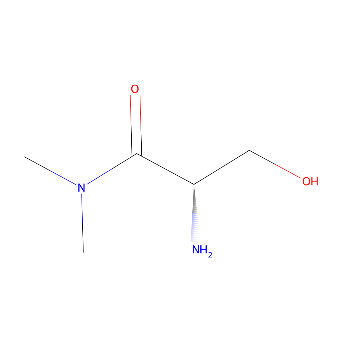 (2S)-2-Amino-3-hydroxy-N,N-dimethylpropanamide molecular structure, CAS 609367-40-0