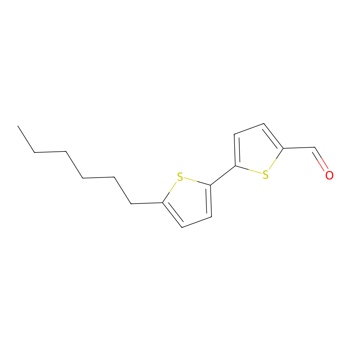 5'-Hexyl-[2,2'-bithiophene]-5-carbaldehyde molecular structure, CAS 609369-40-6