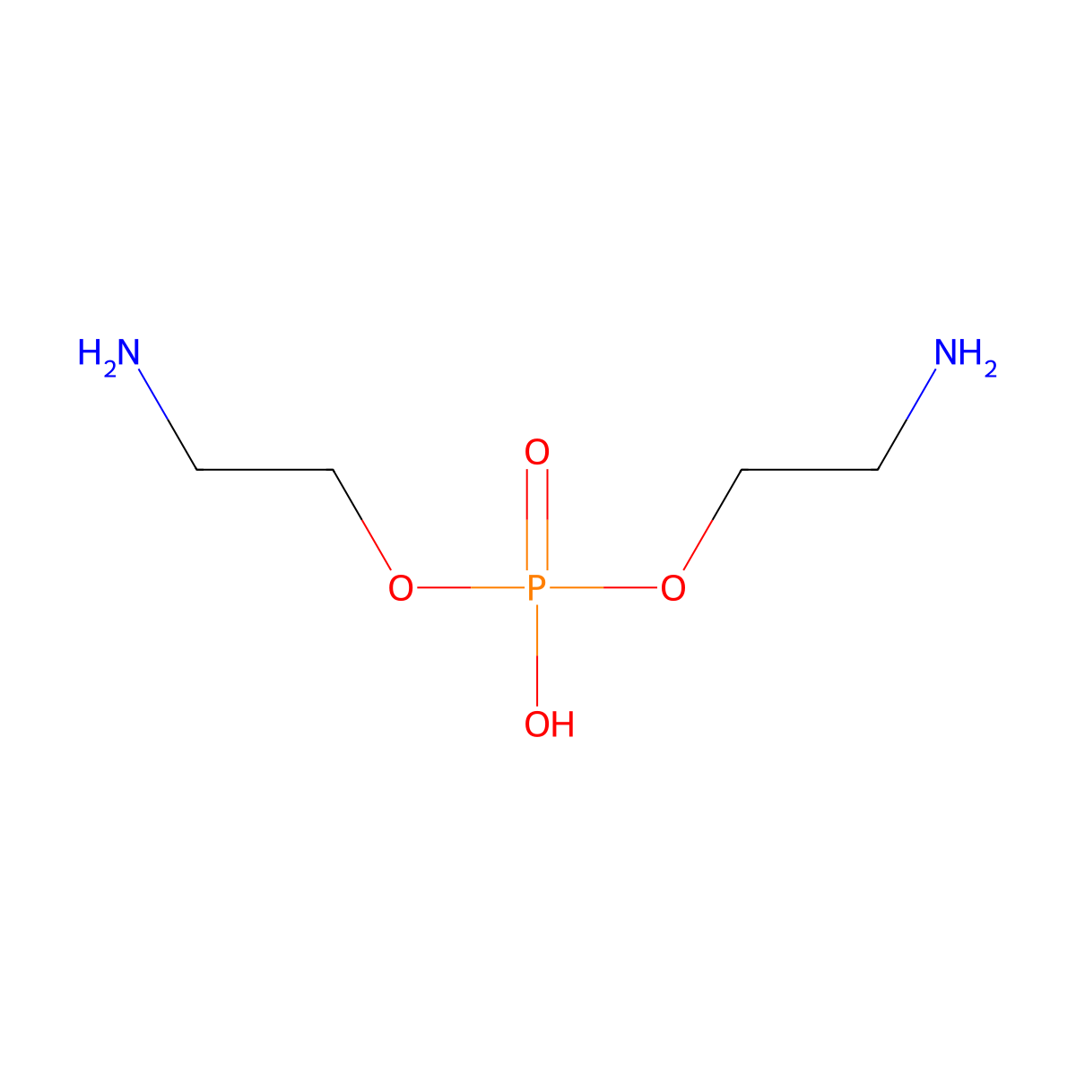 Bis(2-aminoethyl) hydrogen phosphate molecular structure, CAS 6094-81-1