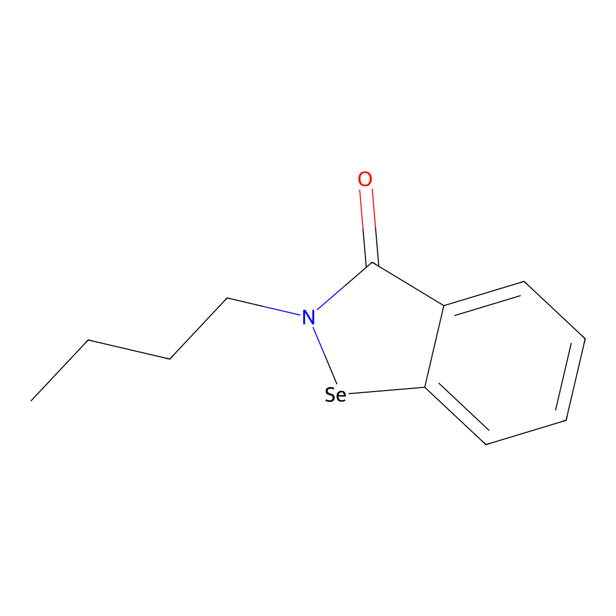 2-Butyl-2,3-dihydro-1,2-benzoselenazol-3-one molecular structure, CAS 60940-32-1