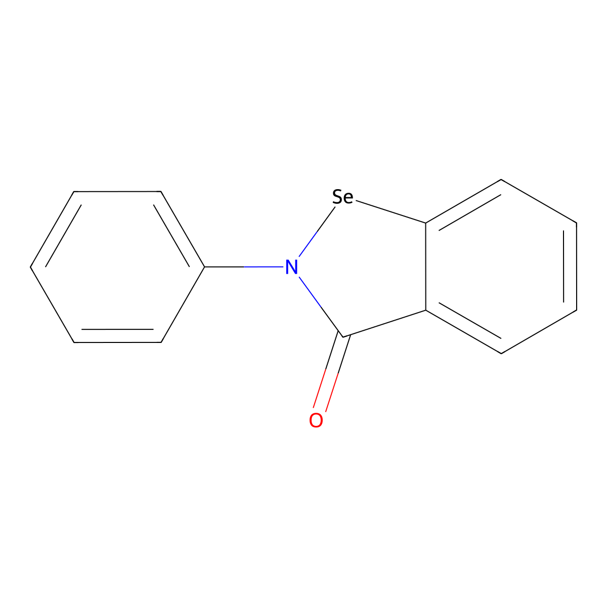 Ebselen molecular structure, CAS 60940-34-3