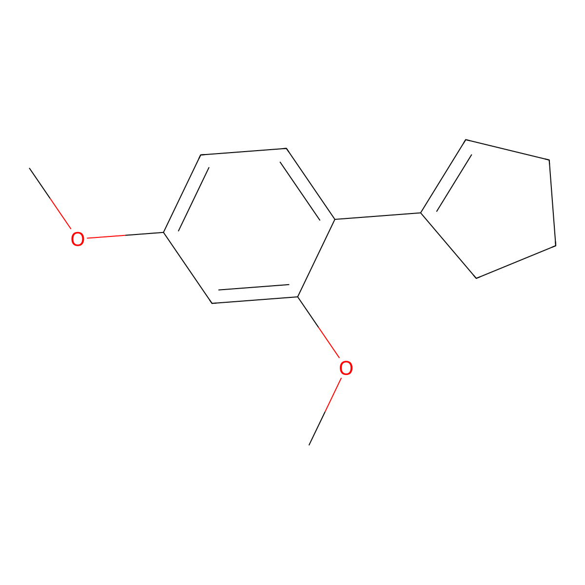 1-(Cyclopent-1-en-1-yl)-2,4-dimethoxybenzene molecular structure, CAS 60940-78-5