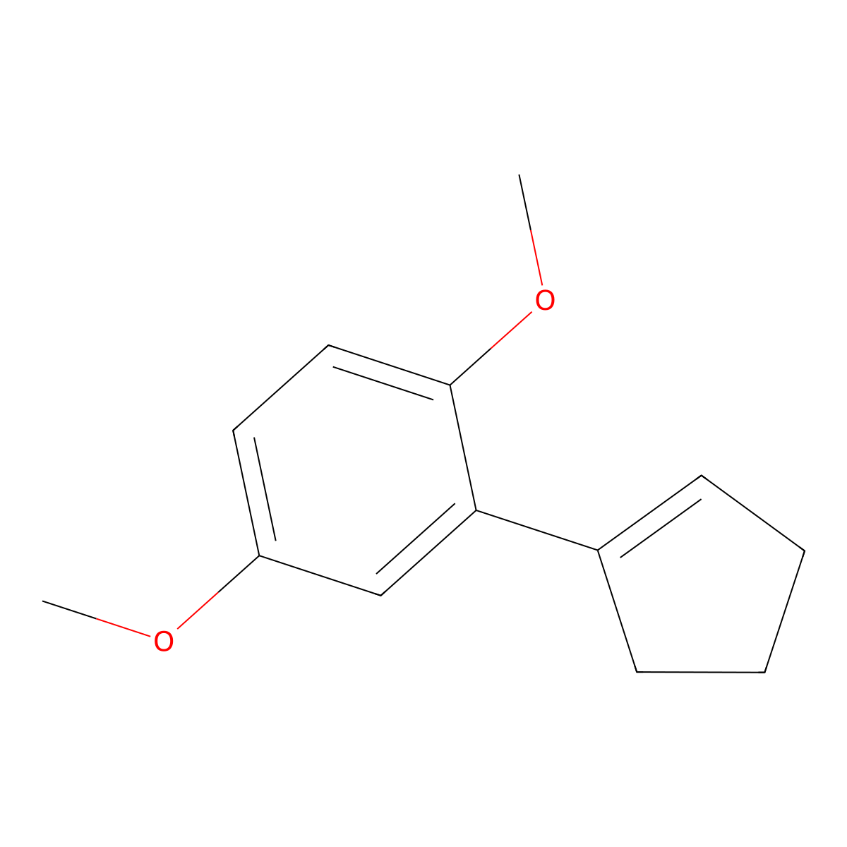 2-(1-Cyclopenten-1-yl)-1,4-dimethoxybenzene molecular structure, CAS 60940-79-6