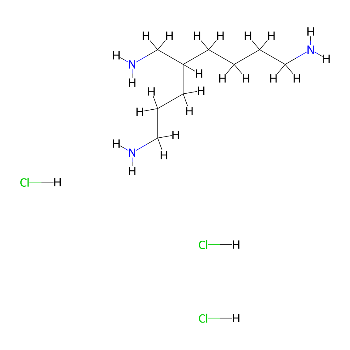 4-(Aminomethyl)octane-1,8-diamine trihydrochloride molecular structure, CAS 60940-96-7