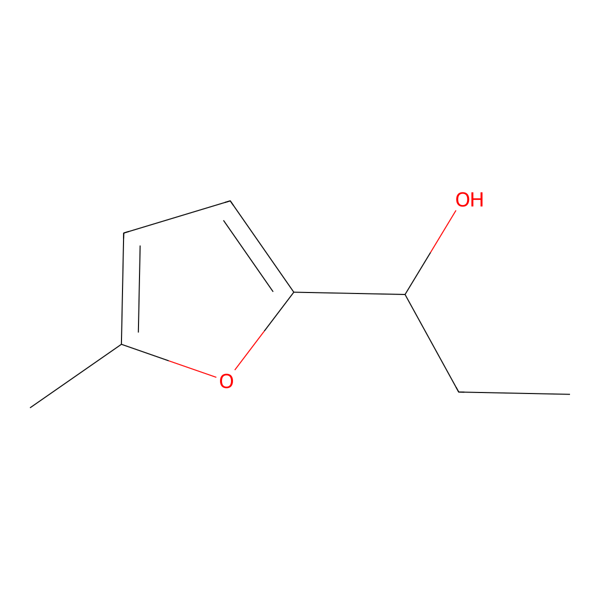 (2-Methyl-5-furanyl)propanol molecular structure, CAS 60942-20-3