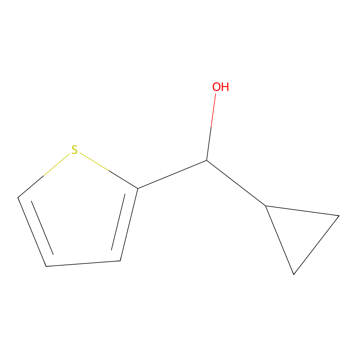 alpha-Cyclopropyl-2-thiophenemethanol molecular structure, CAS 60942-21-4