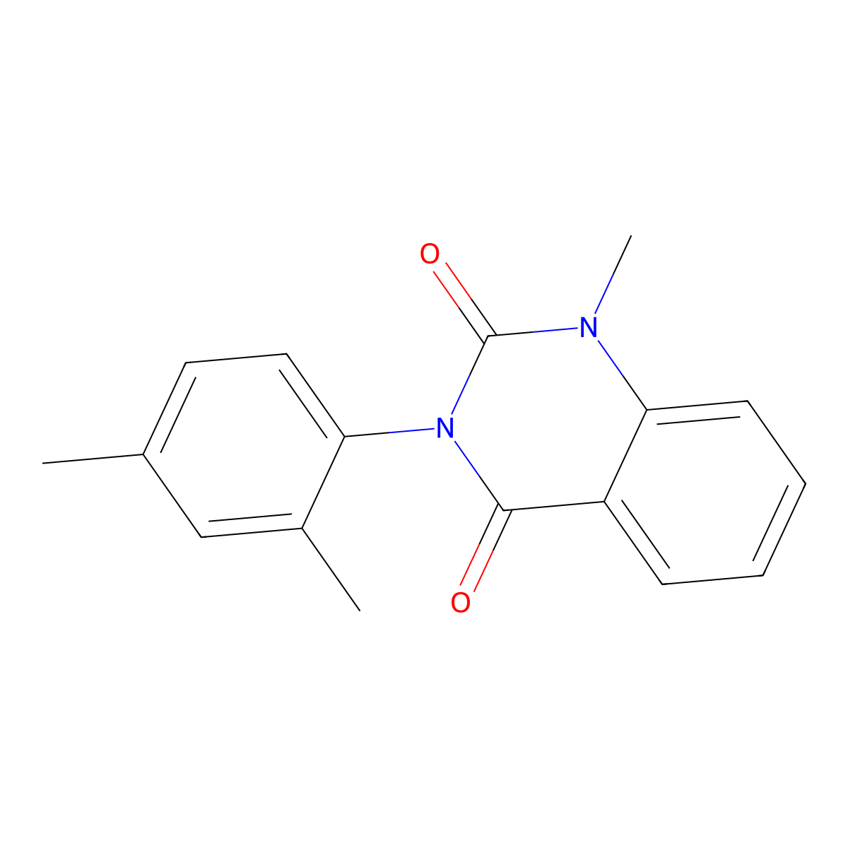 3-(2,4-Dimethylphenyl)-1-methylquinazoline-2,4(1H,3H)-dione molecular structure, CAS 60942-80-5