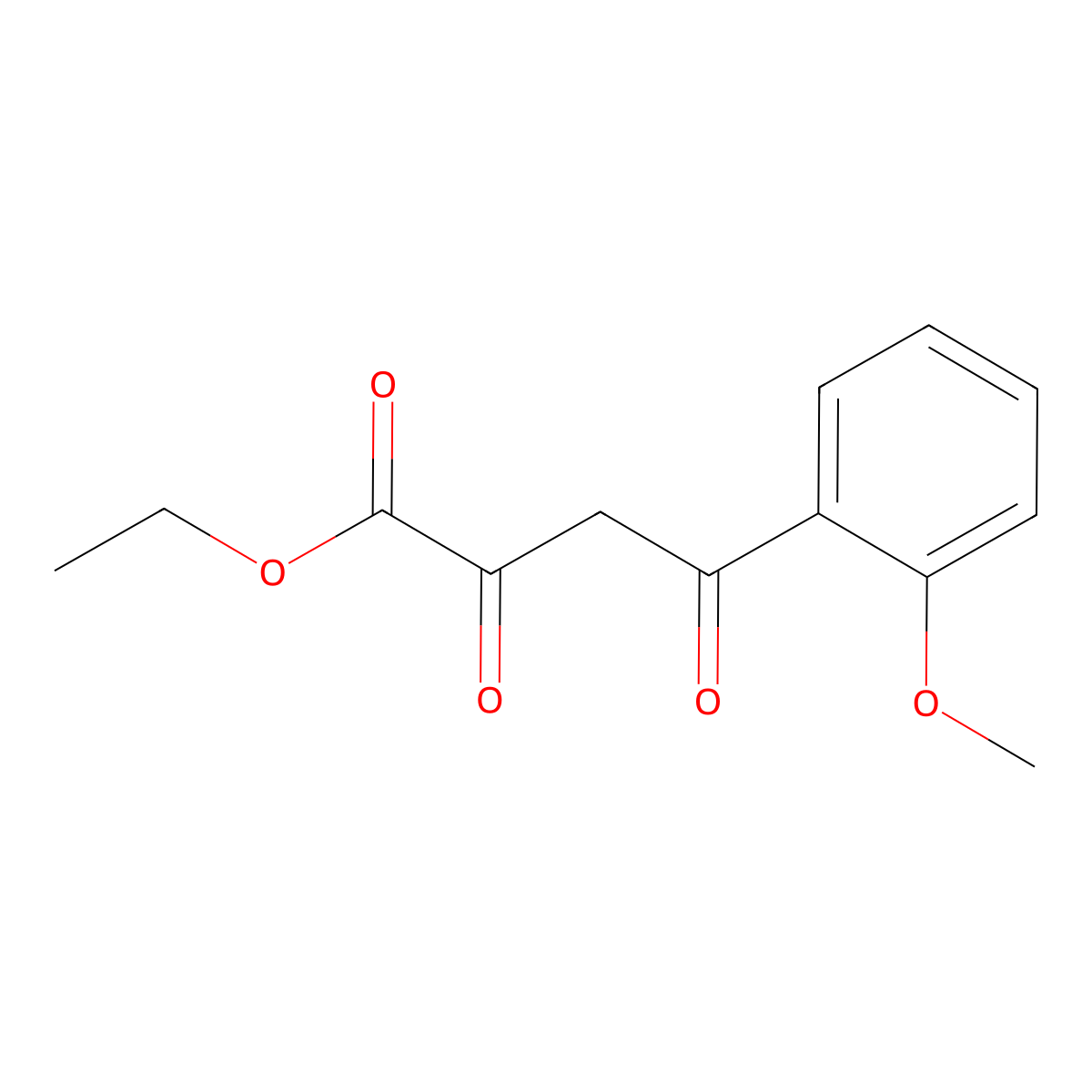 Ethyl 4-(2-methoxyphenyl)-2,4-dioxobutanoate molecular structure, CAS 60943-39-7