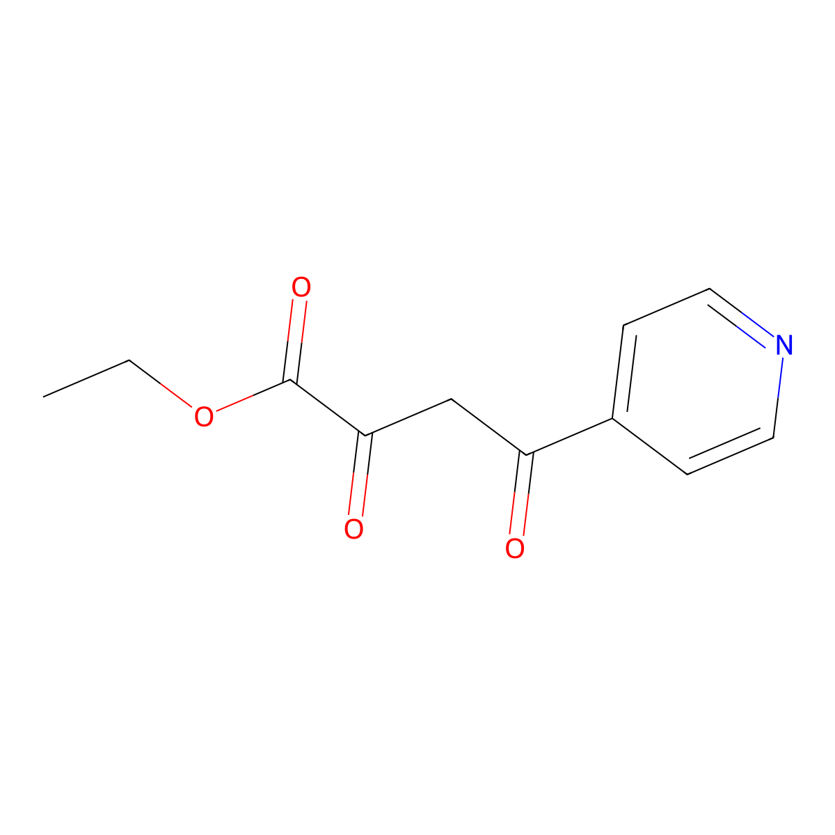 Ethyl 2,4-dioxo-4-(pyridin-4-yl)butanoate molecular structure, CAS 60943-41-1