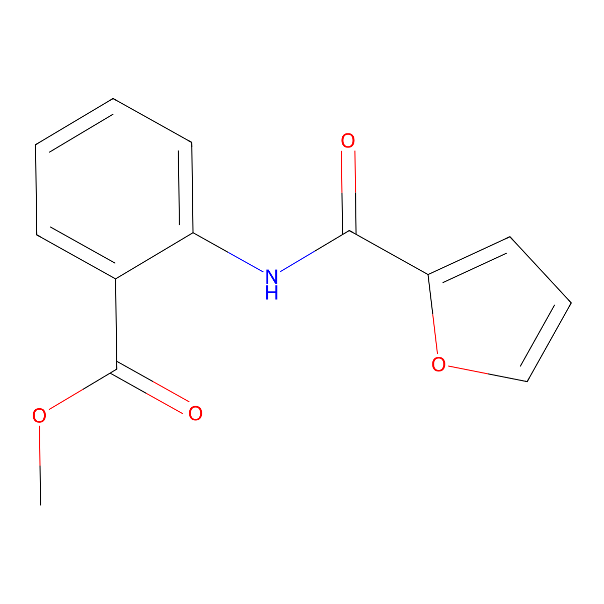 Methyl 2-(furan-2-carbonylamino)benzoate molecular structure, CAS 60943-80-8