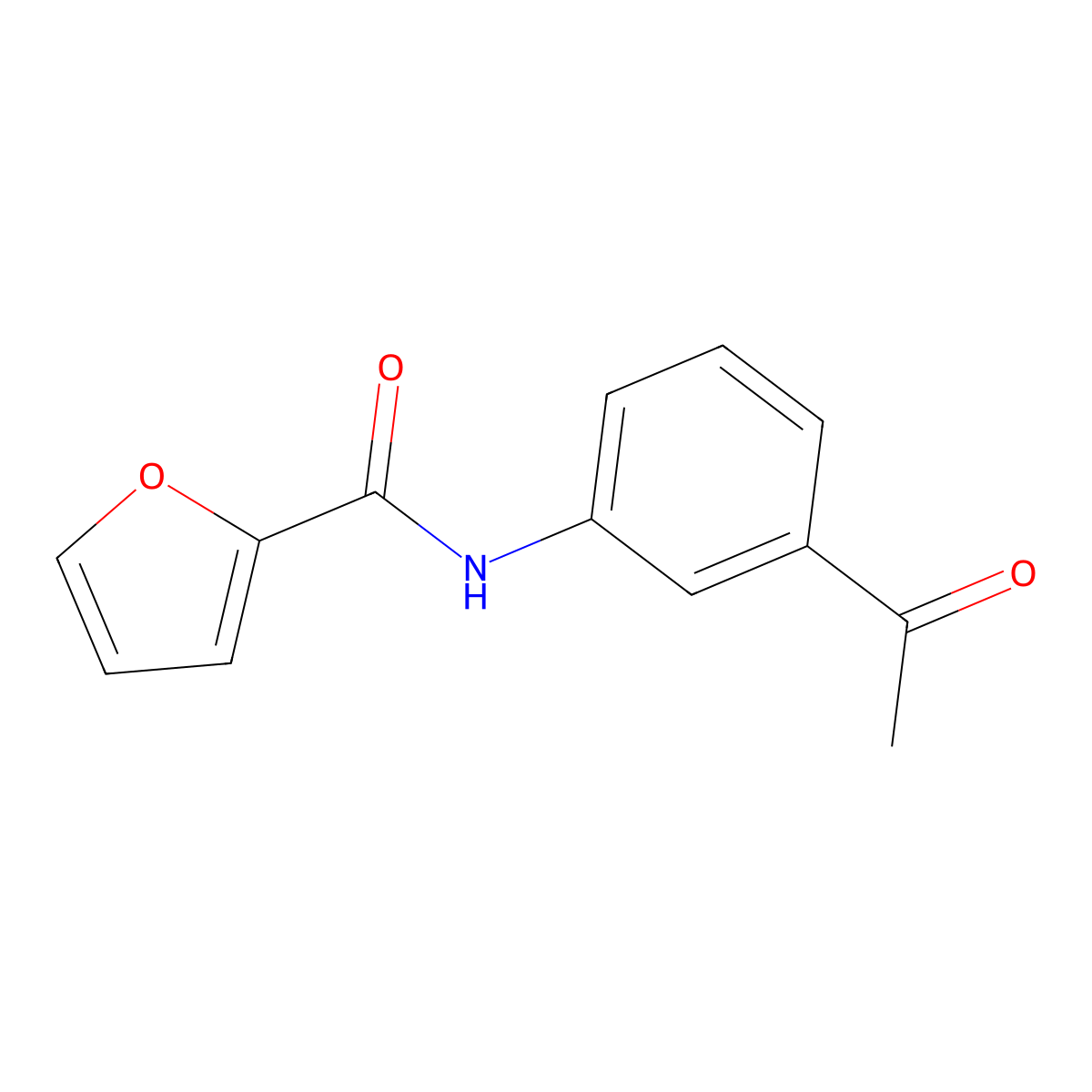 N-(3-acetylphenyl)furan-2-carboxamide molecular structure, CAS 60943-81-9