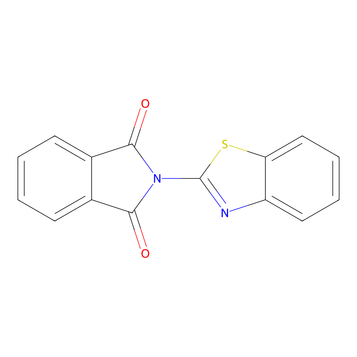 Phthalimide, 2-(2-benzothiazolyl)- molecular structure, CAS 60945-03-1