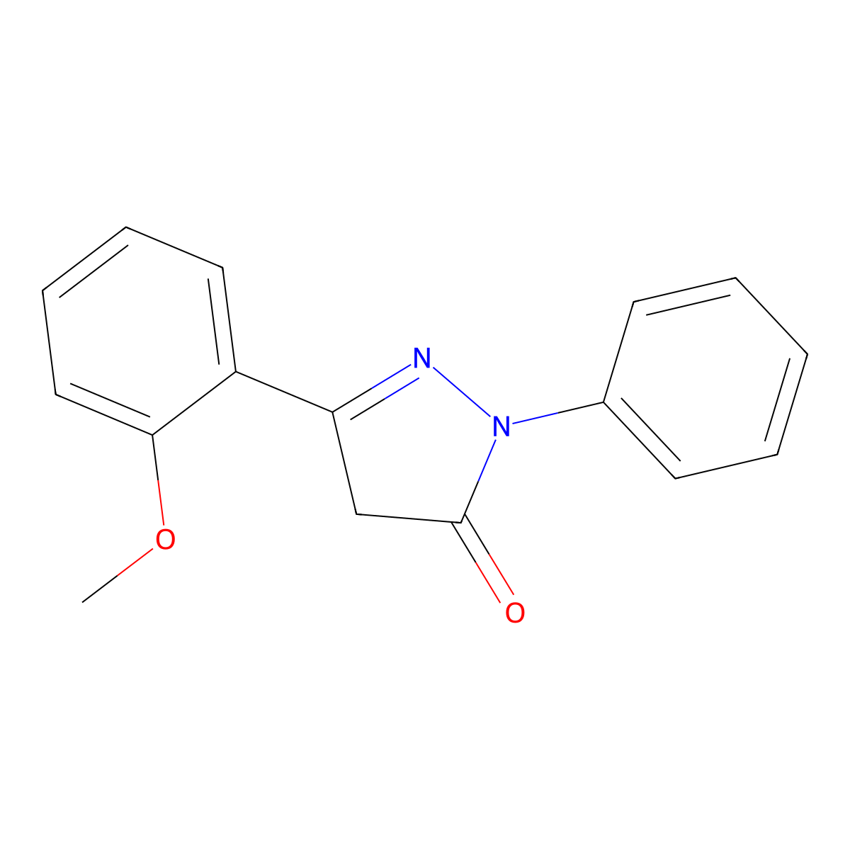 2,4-Dihydro-5-(2-methoxyphenyl)-2-phenyl-3h-pyrazol-3-one molecular structure, CAS 60946-74-9