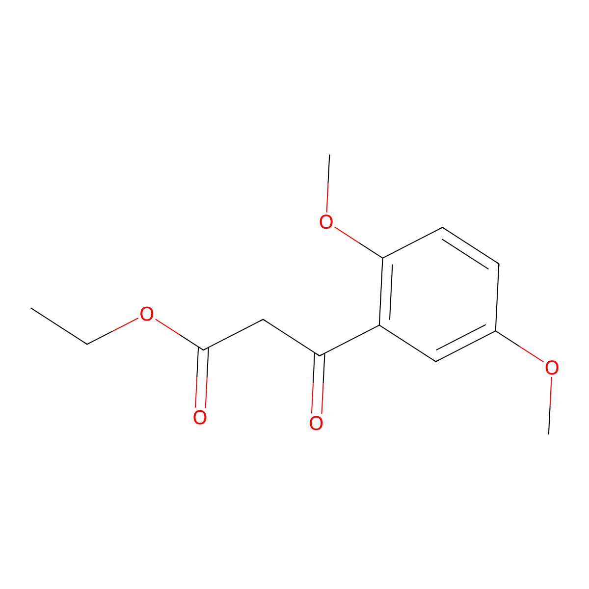 Ethyl 3-(2,5-dimethoxyphenyl)-3-oxopropanoate molecular structure, CAS 60946-75-0