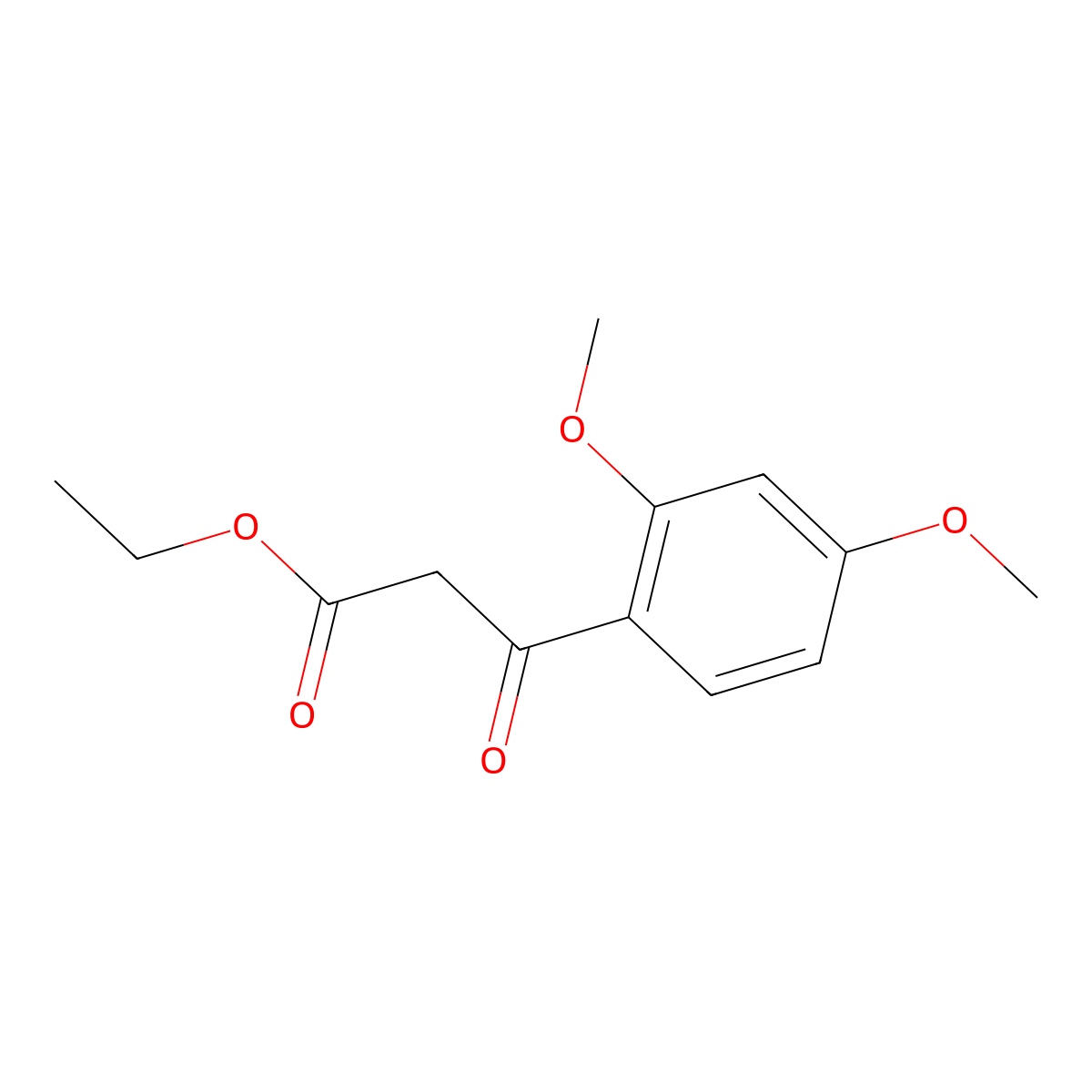 Ethyl 3-(2,4-dimethoxyphenyl)-3-oxopropanoate molecular structure, CAS 60946-77-2