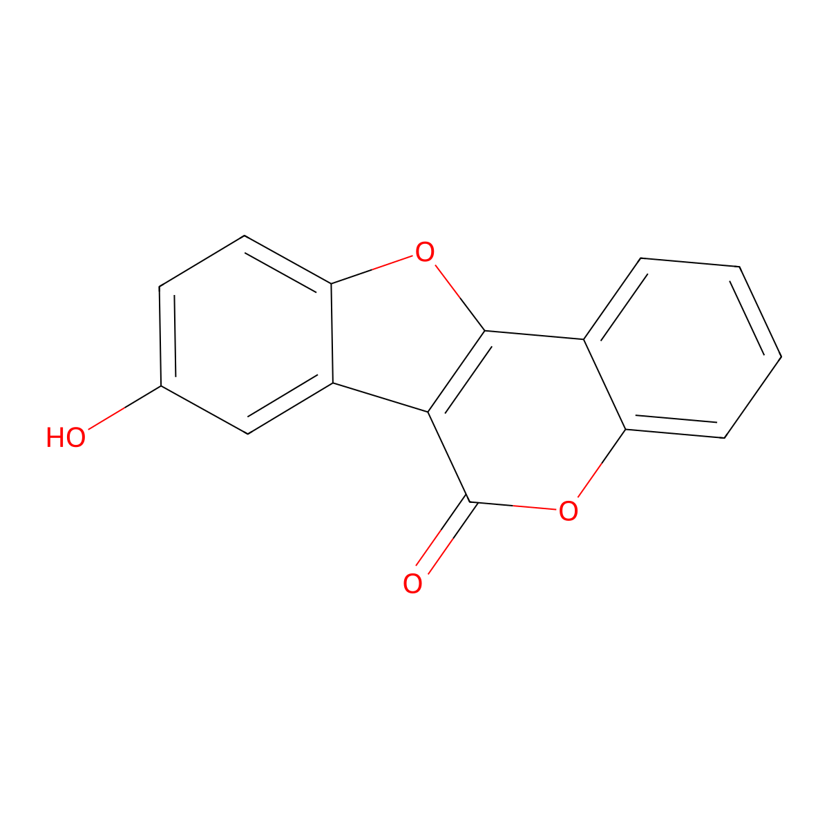 13-Hydroxy-8,17-dioxatetracyclo[8.7.0.0^{2,7}.0^{11,16}]heptadeca-1(10),2(7),3,5,11(16),12,14-heptaen-9-one molecular structure, CAS 60946-85-2