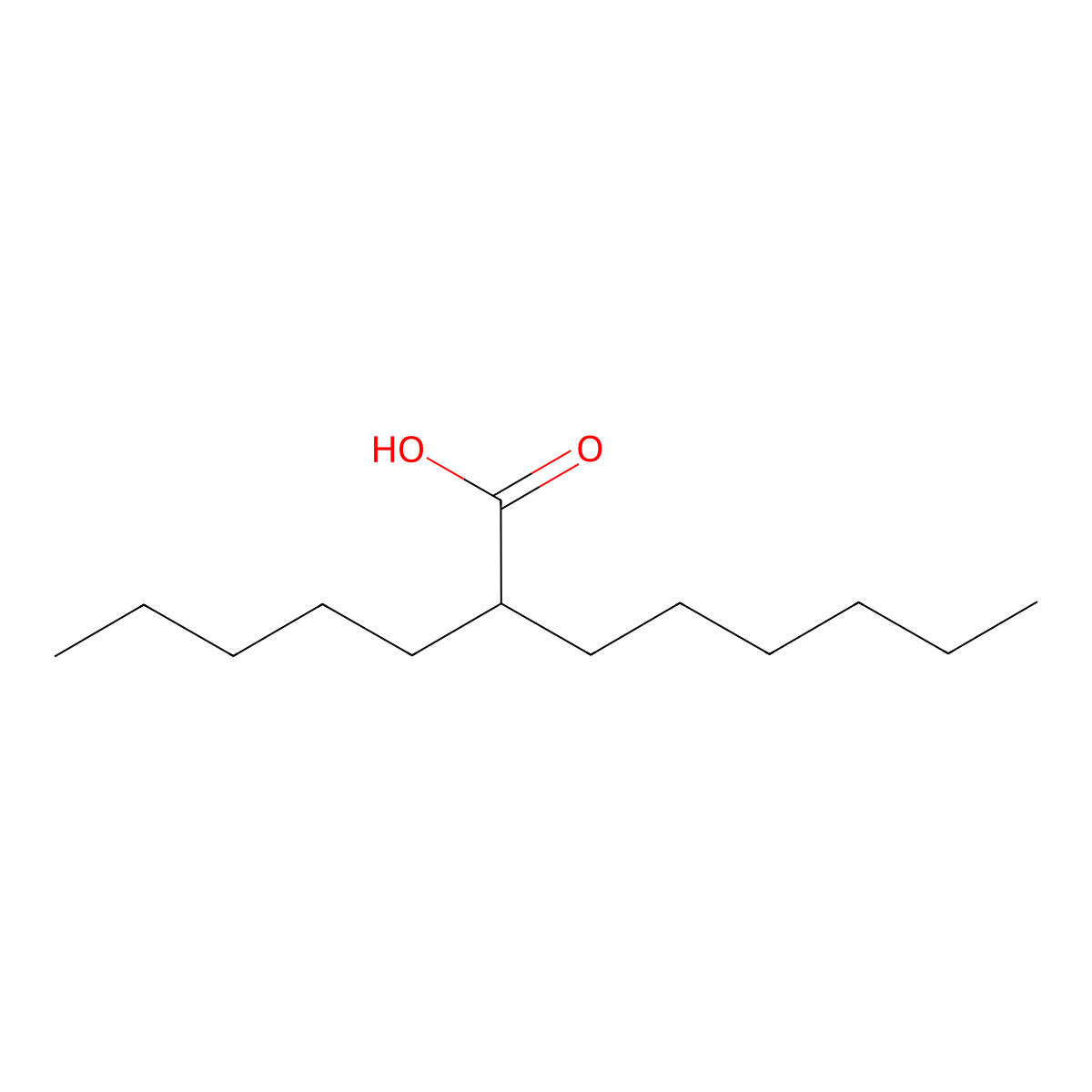 2-Pentyloctanoic acid molecular structure, CAS 60948-90-5