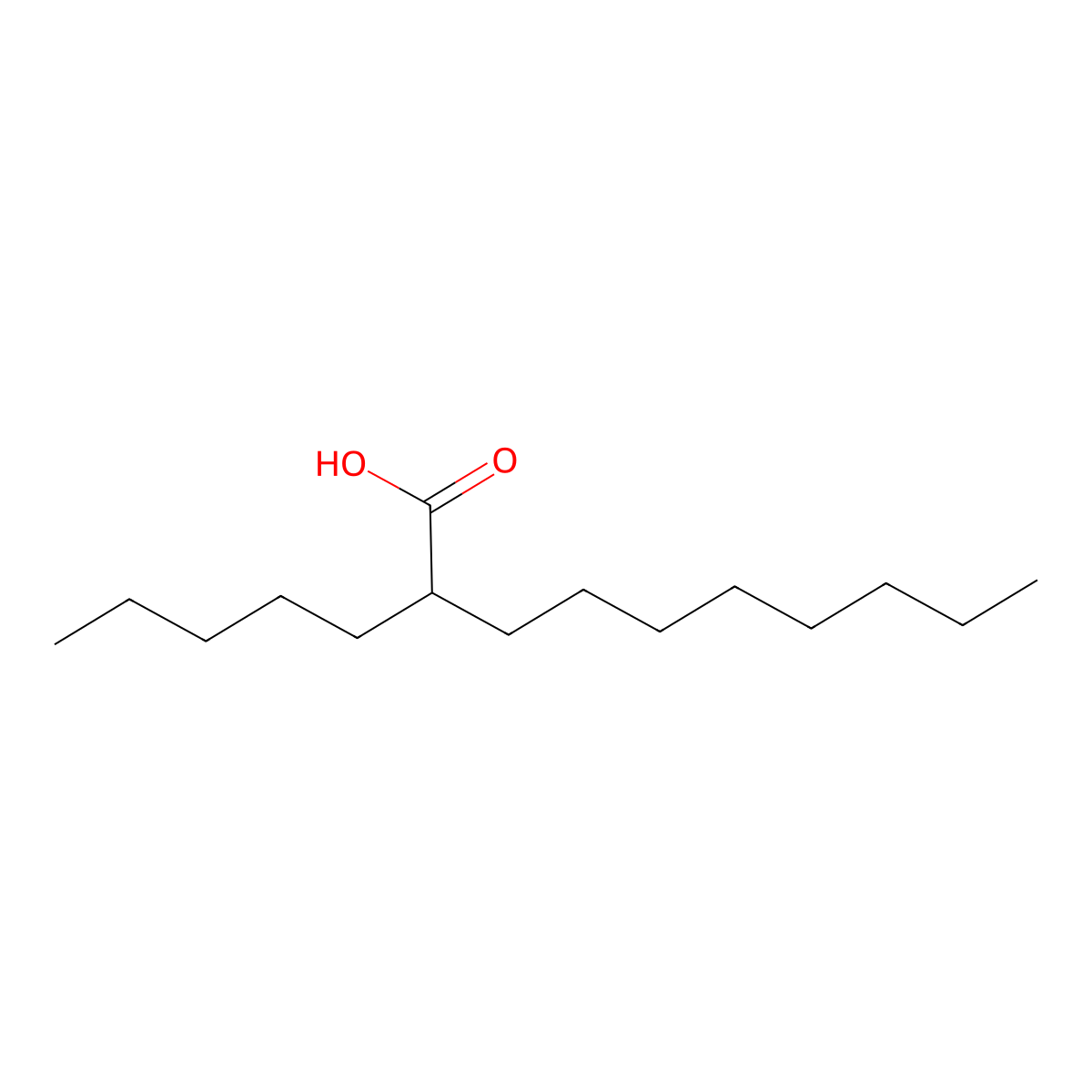 2-Pentyldecanoic acid molecular structure, CAS 60948-92-7