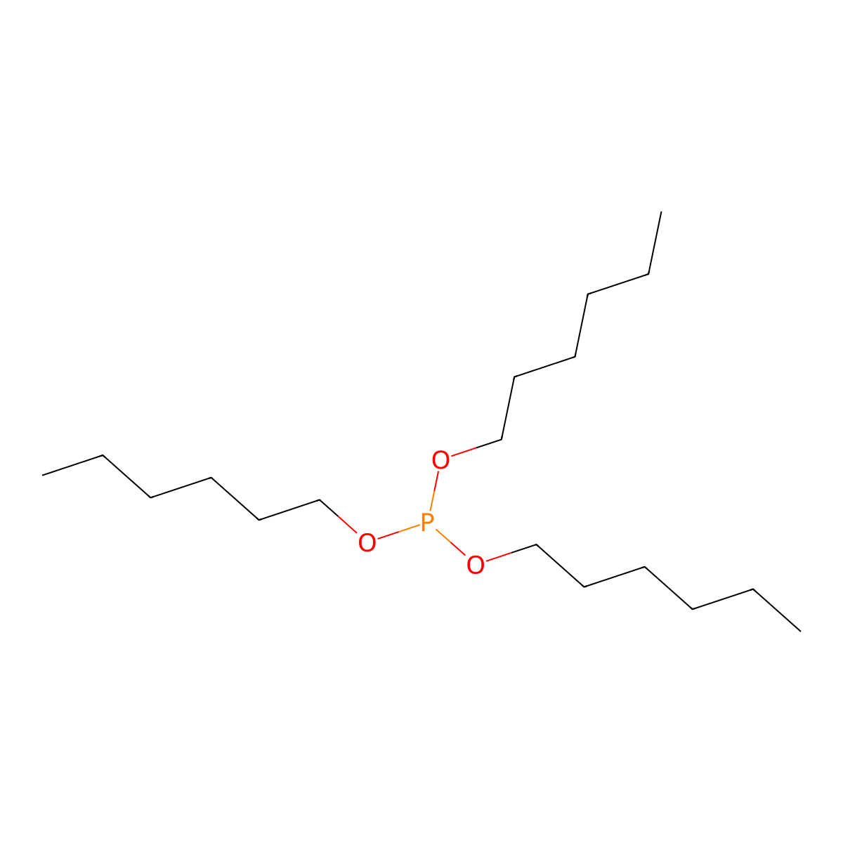 Phosphorous acid, trihexyl ester molecular structure, CAS 6095-42-7