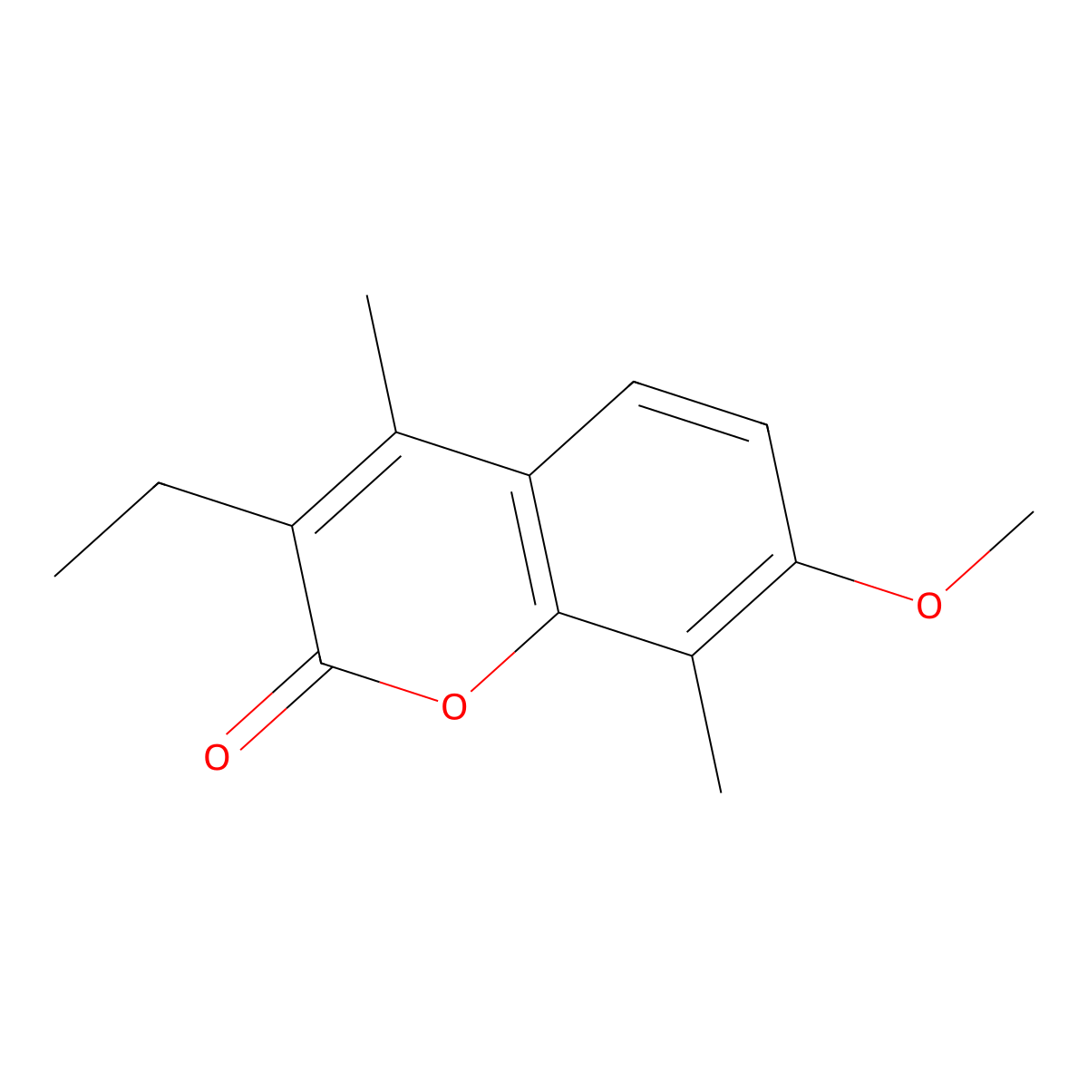 3-Ethyl-7-methoxy-4,8-dimethylchromen-2-one molecular structure, CAS 6095-94-9