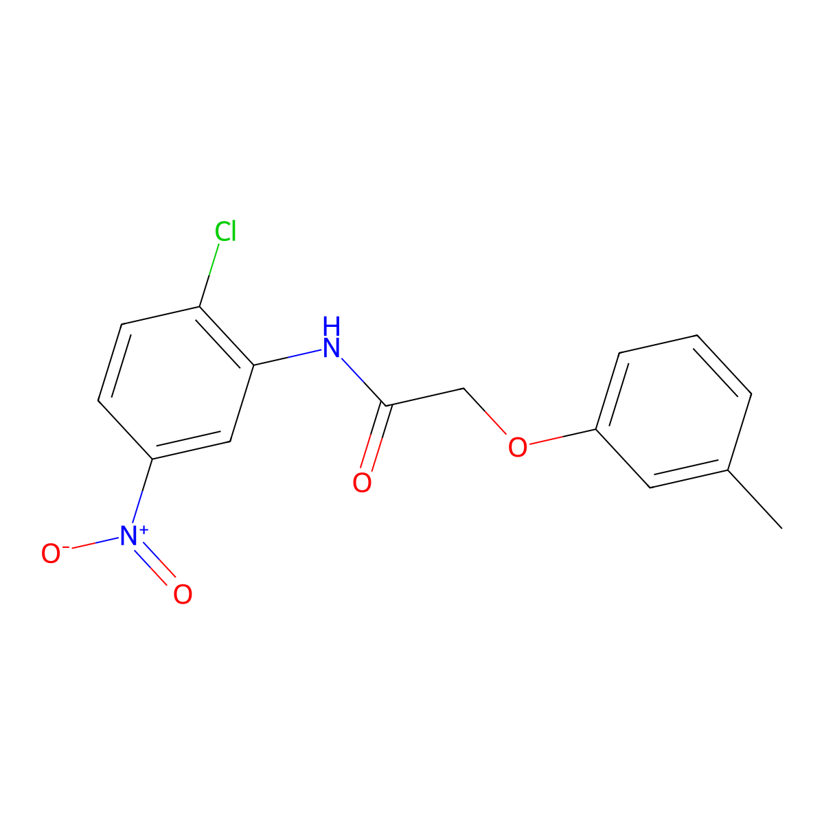 N-(2-chloro-5-nitrophenyl)-2-(3-methylphenoxy)acetamide molecular structure, CAS 6095-99-4