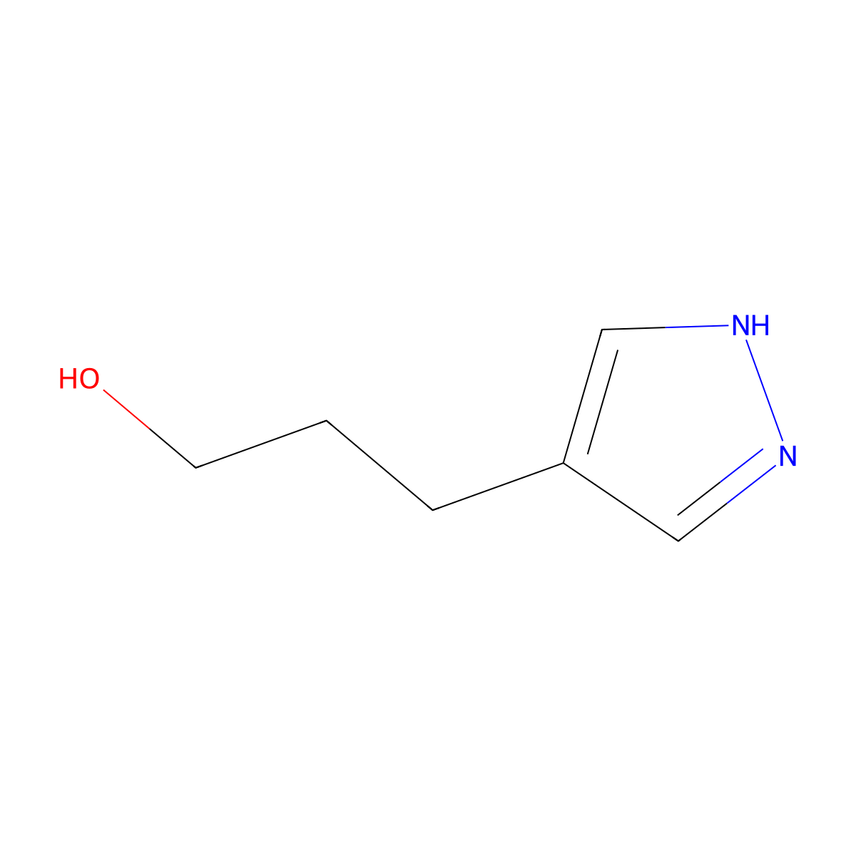 3-(1H-pyrazol-4-yl)propan-1-ol molecular structure, CAS 60951-21-5
