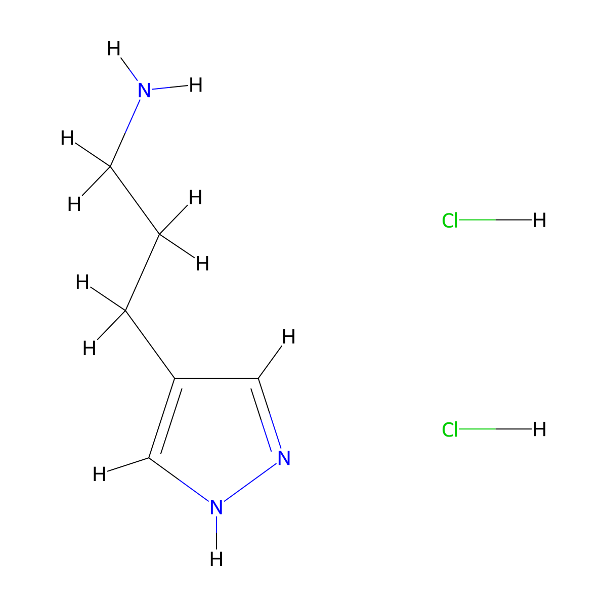 3-(1H-pyrazol-4-yl)propan-1-amine dihydrochloride molecular structure, CAS 60951-23-7