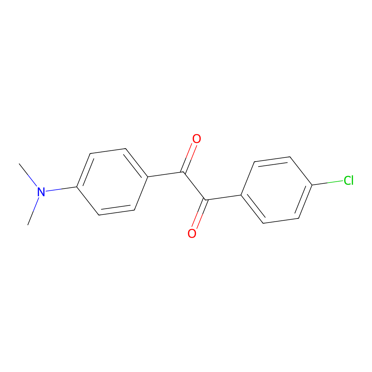 1-(4-Chlorophenyl)-2-[4-(dimethylamino)phenyl]ethane-1,2-dione molecular structure, CAS 60955-65-9