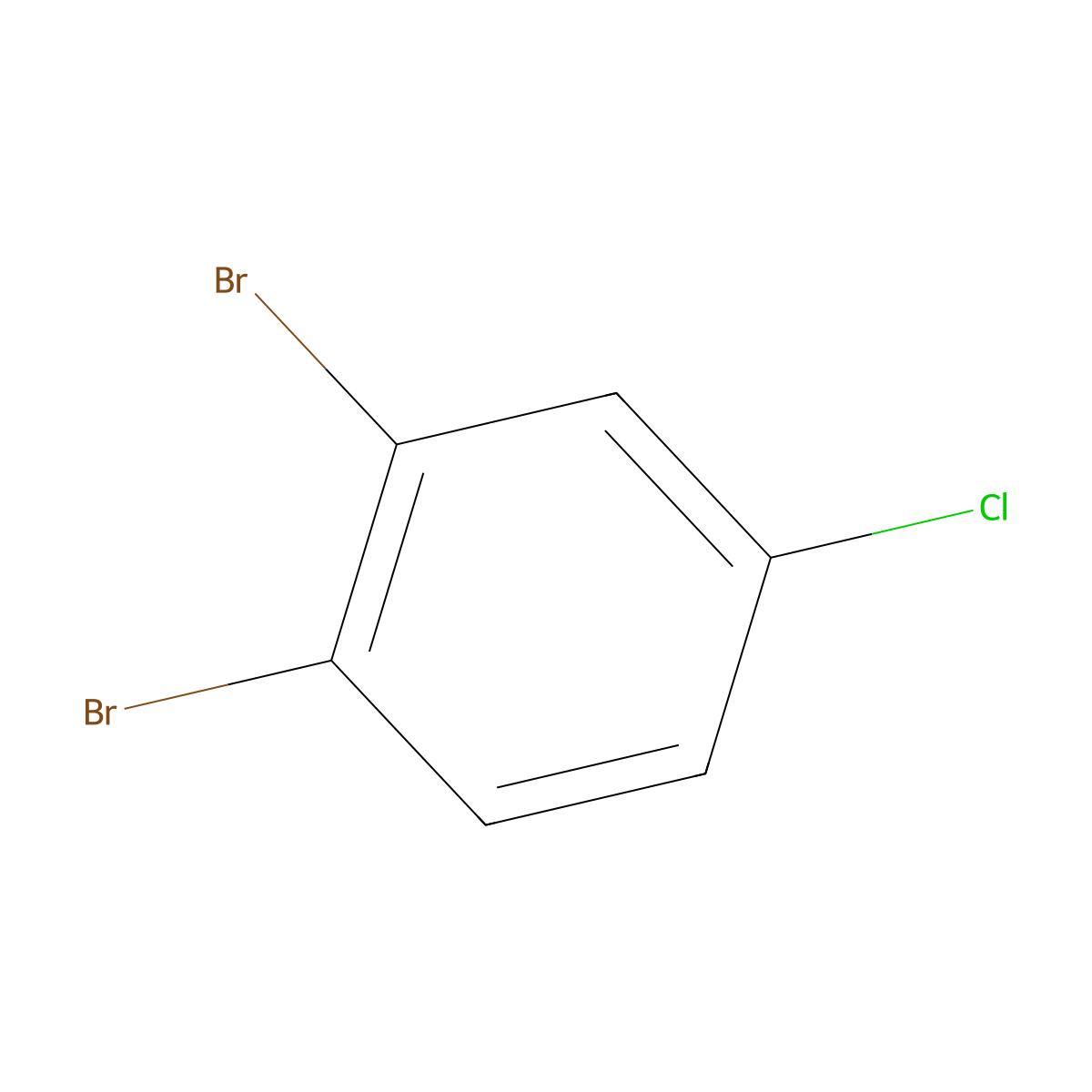 Benzene, 1,2-dibromo-4-chloro- molecular structure, CAS 60956-24-3