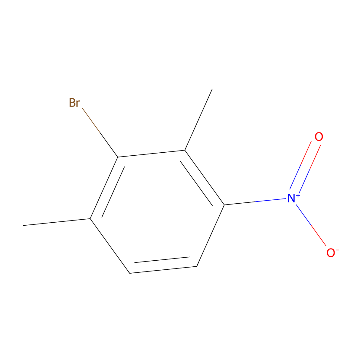 2-Bromo-1,3-dimethyl-4-nitrobenzene molecular structure, CAS 60956-25-4