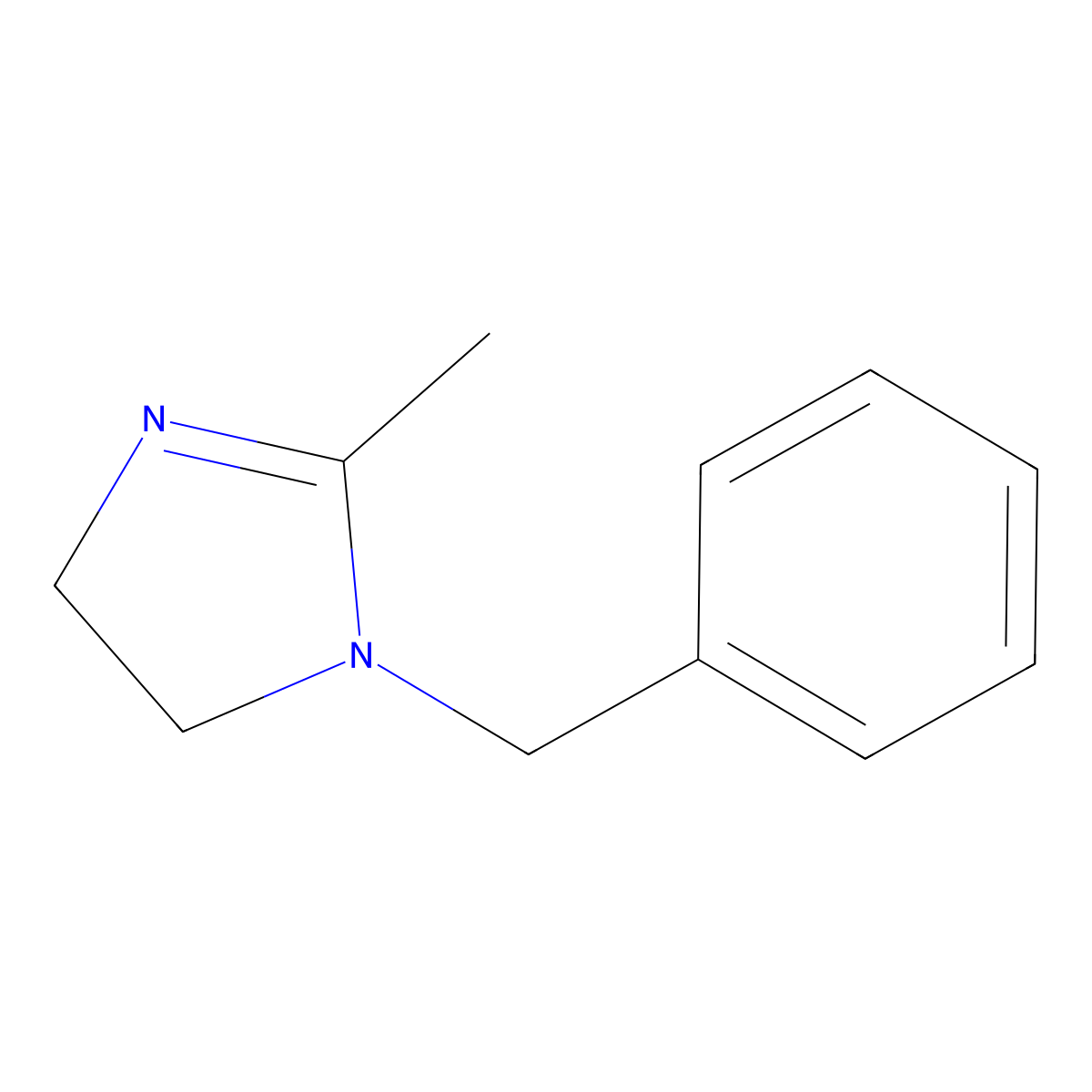 1-Benzyl-2-methyl-4,5-dihydro-1H-imidazole molecular structure, CAS 6096-36-2