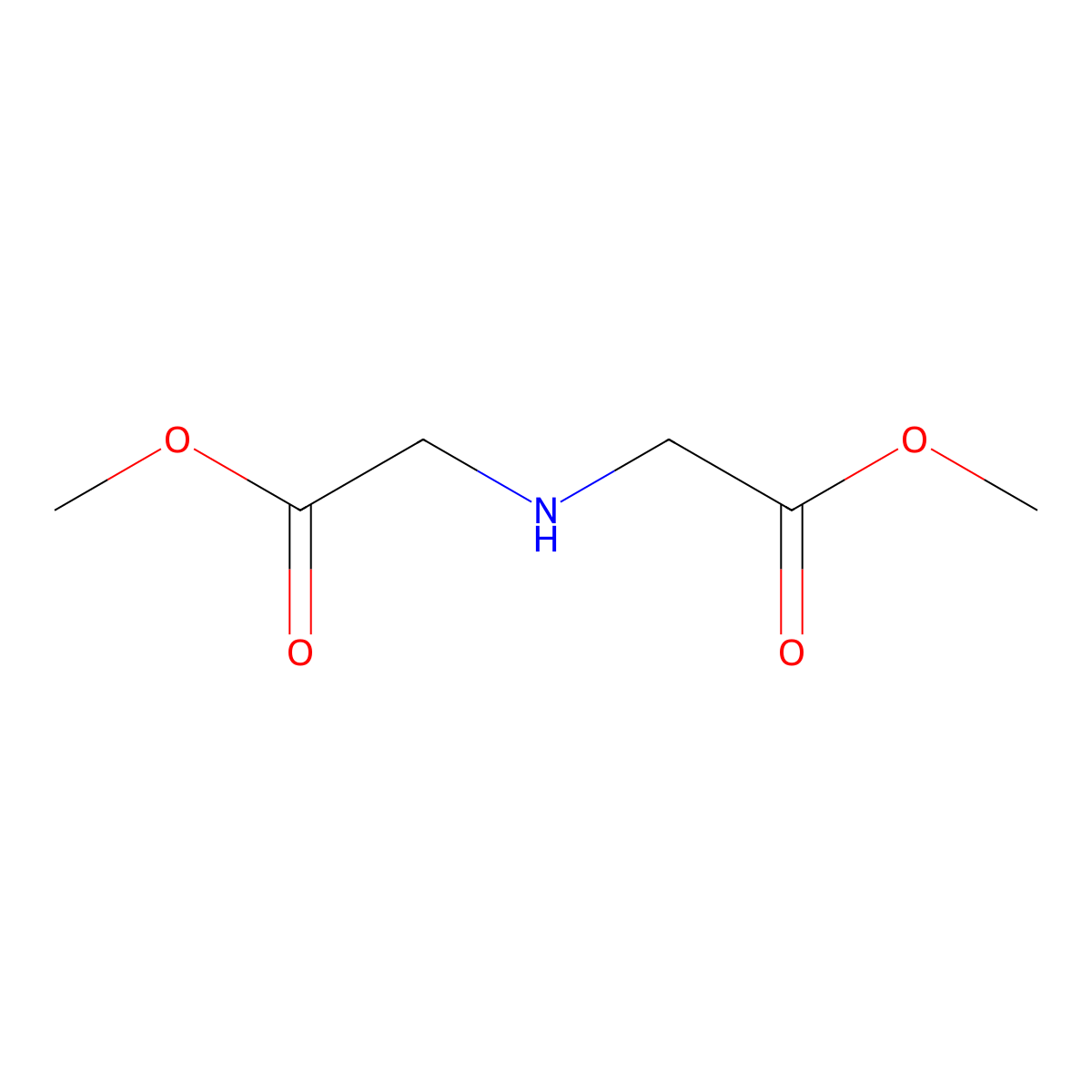 Methyl 2-[(2-methoxy-2-oxoethyl)amino]acetate molecular structure, CAS 6096-81-7