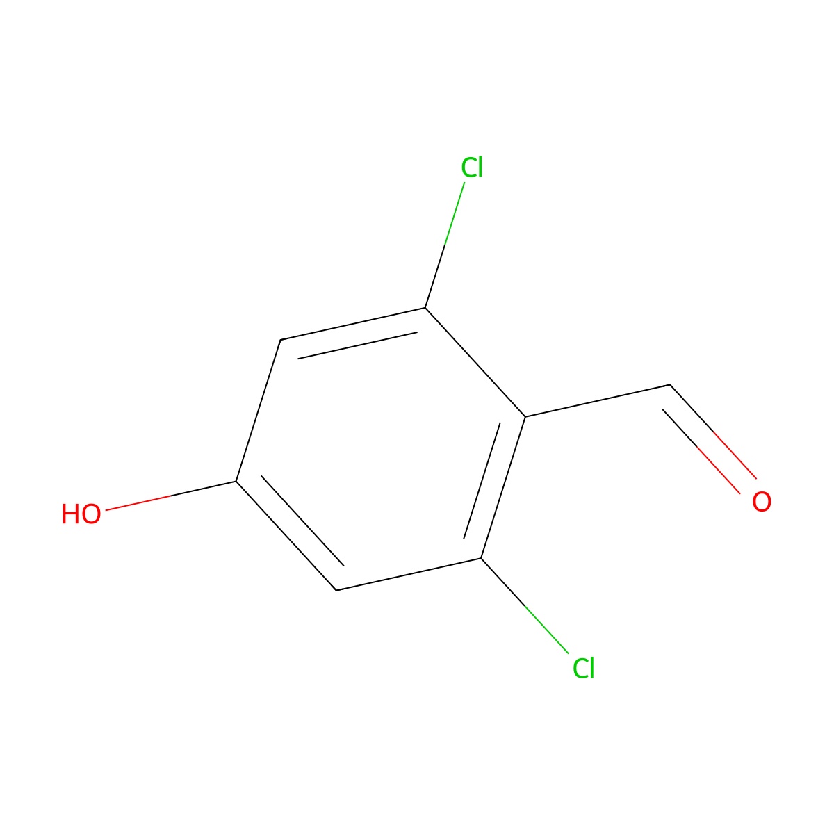 2,6-Dichloro-4-hydroxybenzaldehyde molecular structure, CAS 60964-09-2