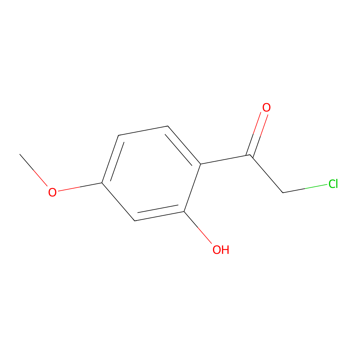 2-Chloro-1-(2-hydroxy-4-methoxyphenyl)ethanone molecular structure, CAS 60965-23-3