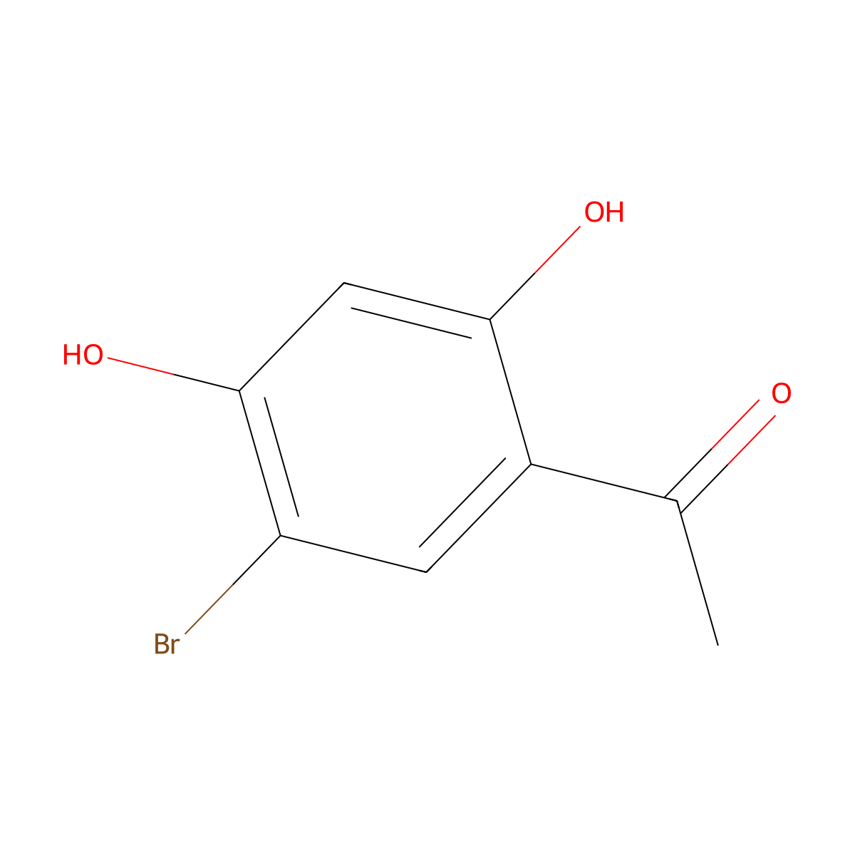 Ethanone, 1-(5-bromo-2,4-dihydroxyphenyl)- molecular structure, CAS 60965-25-5