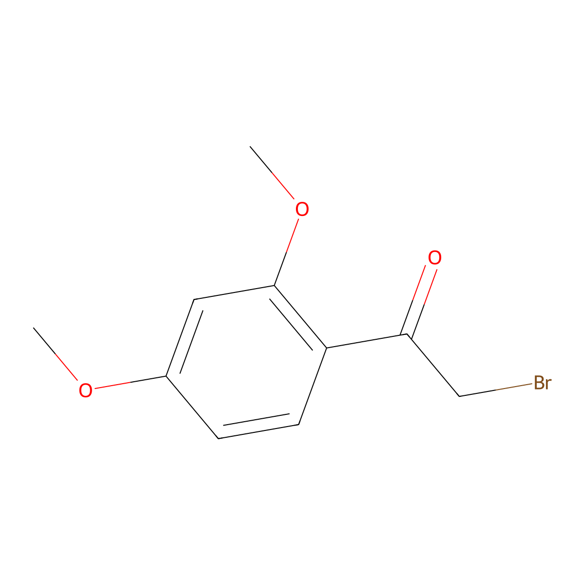 2-Bromo-1-(2,4-dimethoxyphenyl)ethanone molecular structure, CAS 60965-26-6