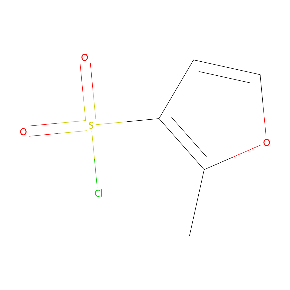 2-Methylfuran-3-sulfonyl chloride molecular structure, CAS 60965-56-2