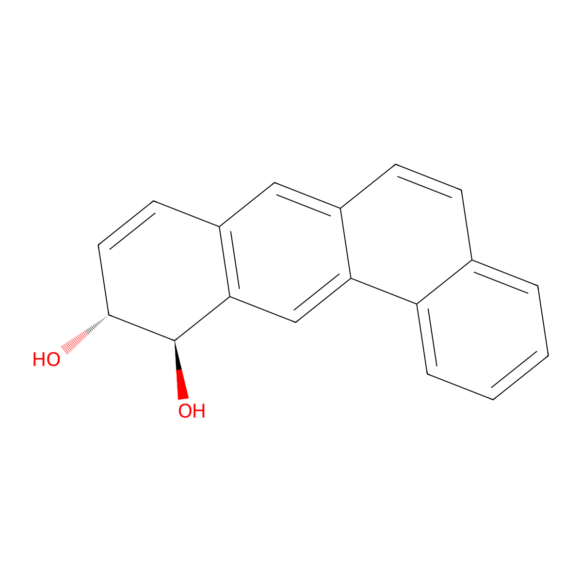 BENZ(a)ANTHRACENE, 10,11-DIHYDRO-10,11-DIHYDROXY-, (E)- molecular structure, CAS 60967-90-0