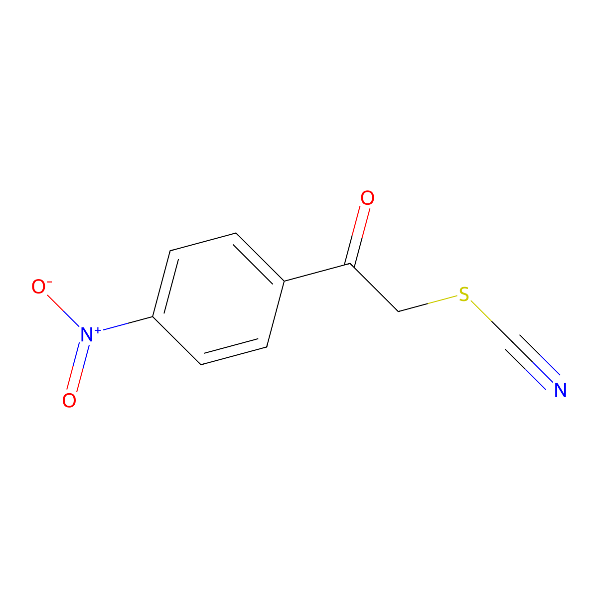 2-(4-Nitrophenyl)-2-oxoethyl thiocyanate molecular structure, CAS 6097-21-8
