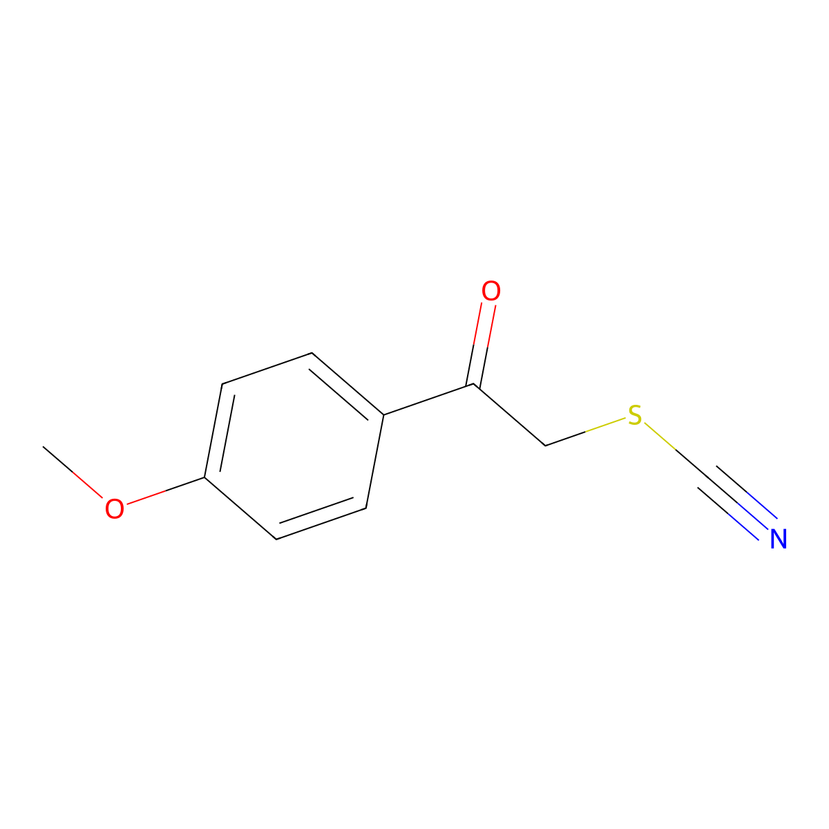2-(4-Methoxyphenyl)-2-oxoethyl thiocyanate molecular structure, CAS 6097-26-3