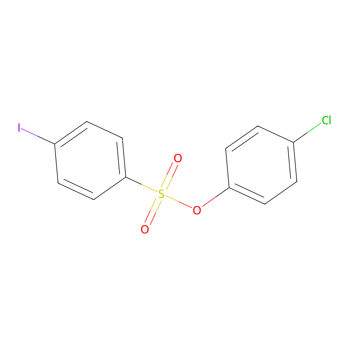 4-Chlorophenyl 4-iodobenzenesulfonate molecular structure, CAS 60977-46-0