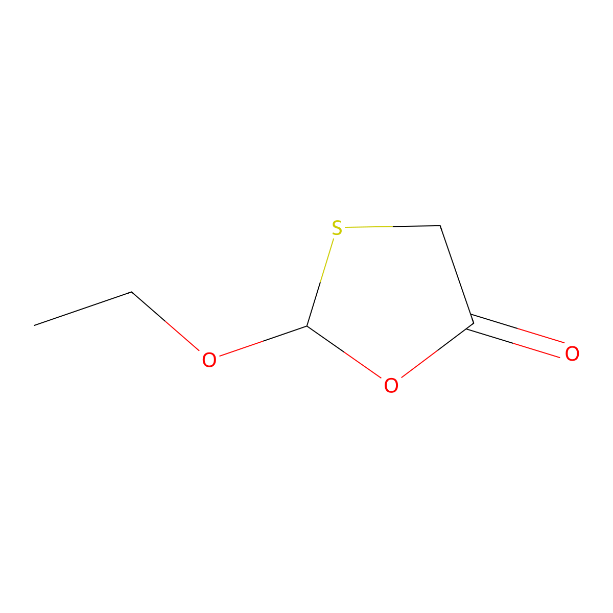 2-Ethoxy-1,3-oxathiolan-5-one molecular structure, CAS 60977-87-9