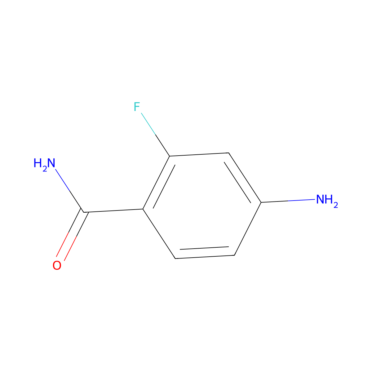 4-Amino-2-fluoro-benzamide molecular structure, CAS 609783-45-1
