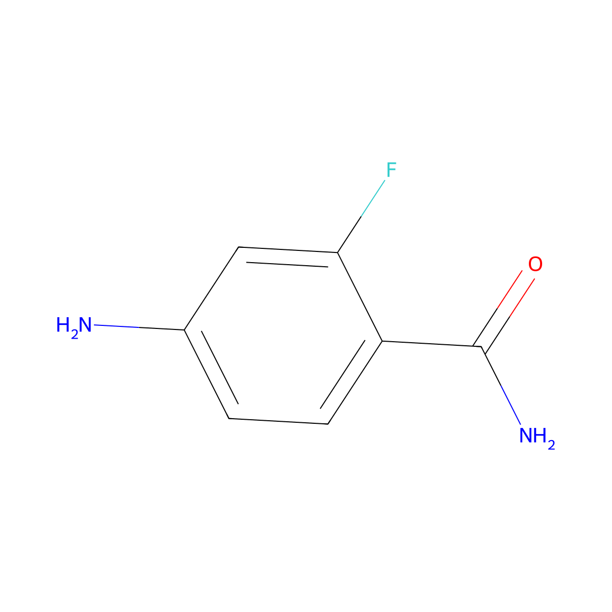 4-Amino-2-fluoro-benzamide molecular structure, CAS 609783-45-1