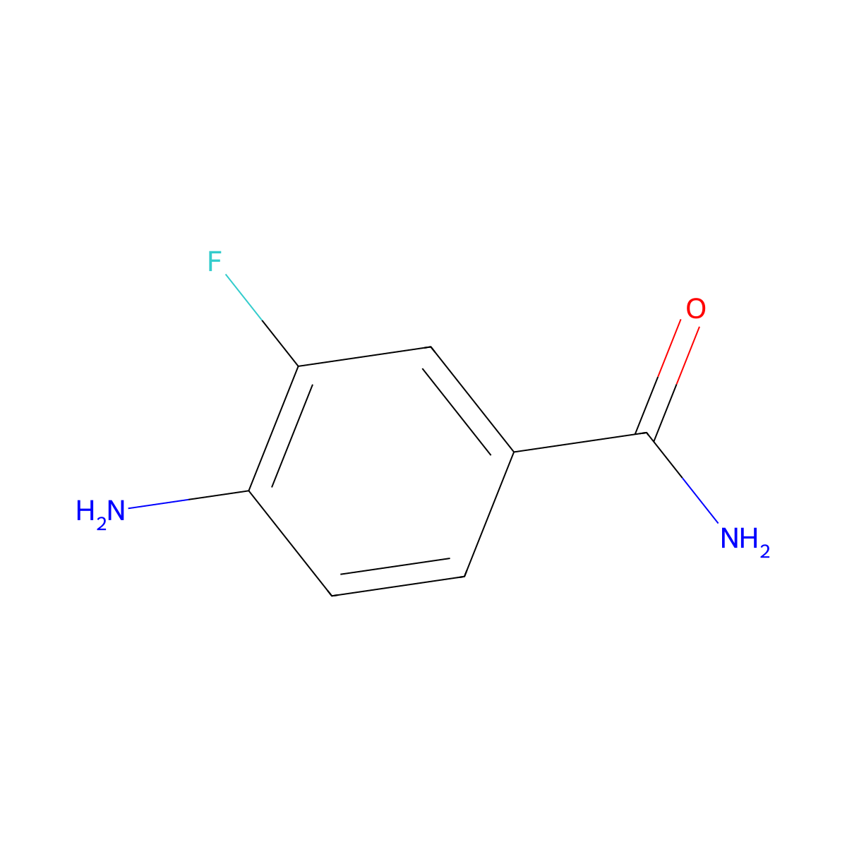 4-Amino-3-fluorobenzamide molecular structure, CAS 609783-62-2