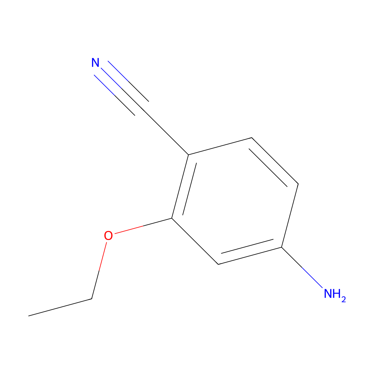 4-Amino-2-ethoxybenzonitrile molecular structure, CAS 609783-98-4