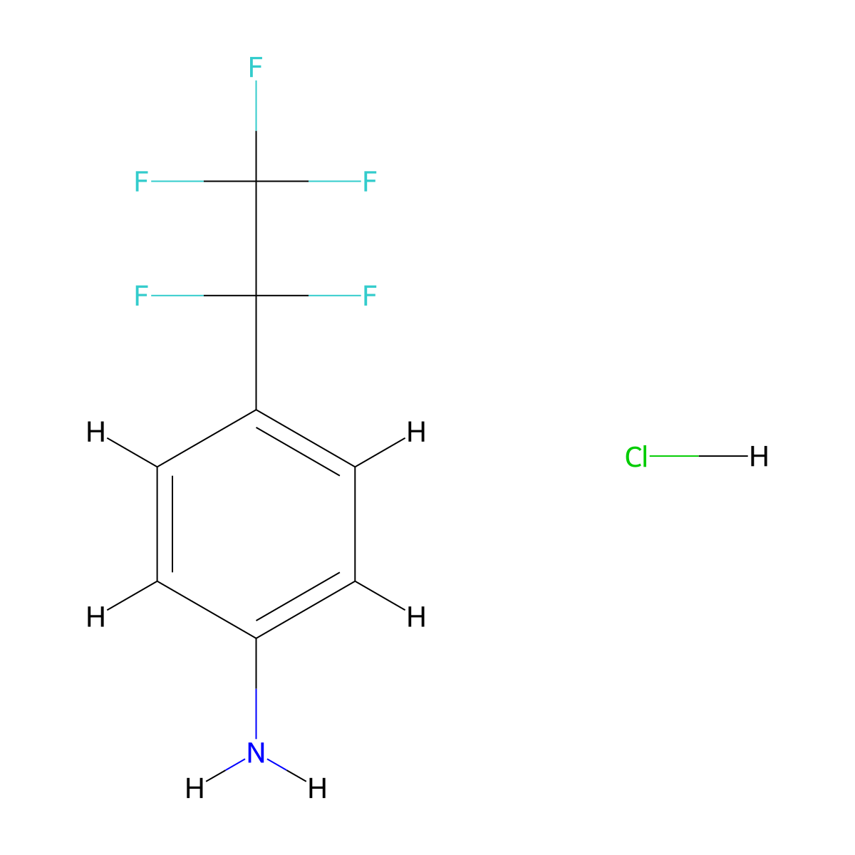 4-(Pentafluoroethyl)aniline hydrochloride molecular structure, CAS 60979-02-4