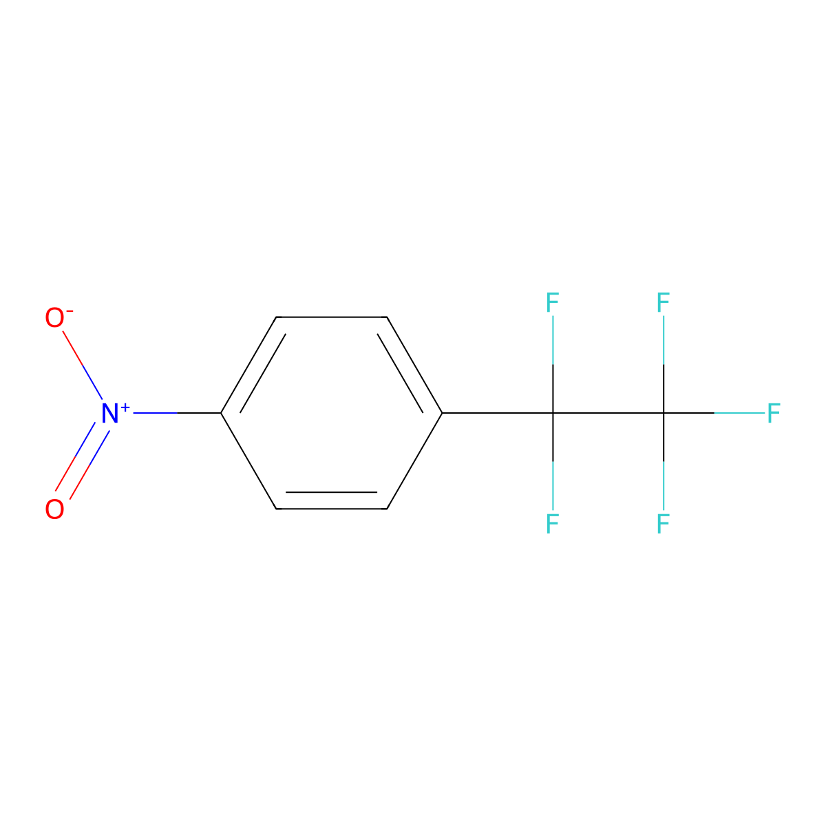 1-Nitro-4-(pentafluoroethyl)benzene molecular structure, CAS 60979-14-8