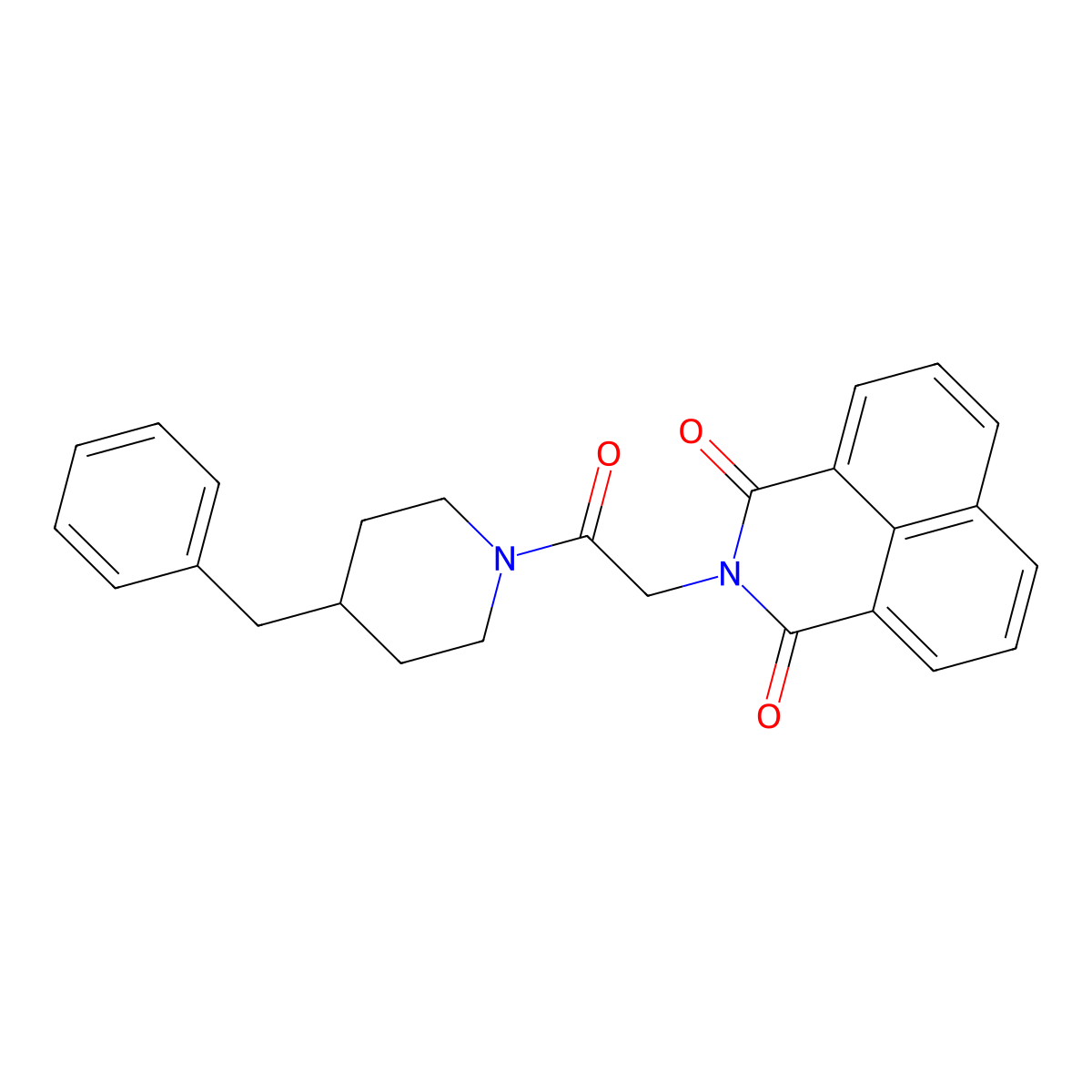 2-[2-(4-Benzylpiperidin-1-yl)-2-oxoethyl]benzo[de]isoquinoline-1,3-dione molecular structure, CAS 609792-04-3