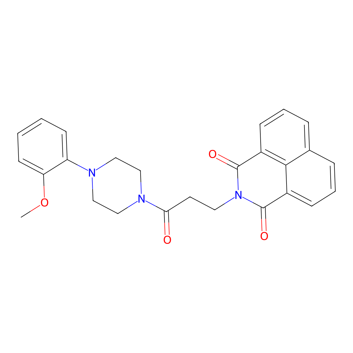 2-[3-[4-(2-Methoxyphenyl)piperazin-1-yl]-3-oxopropyl]benzo[de]isoquinoline-1,3-dione molecular structure, CAS 609792-21-4